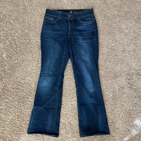 New York & Co Petite Mya Curvy Sculpting Bootcut Jeans, Blue, 14 P - Picture 3 of 7